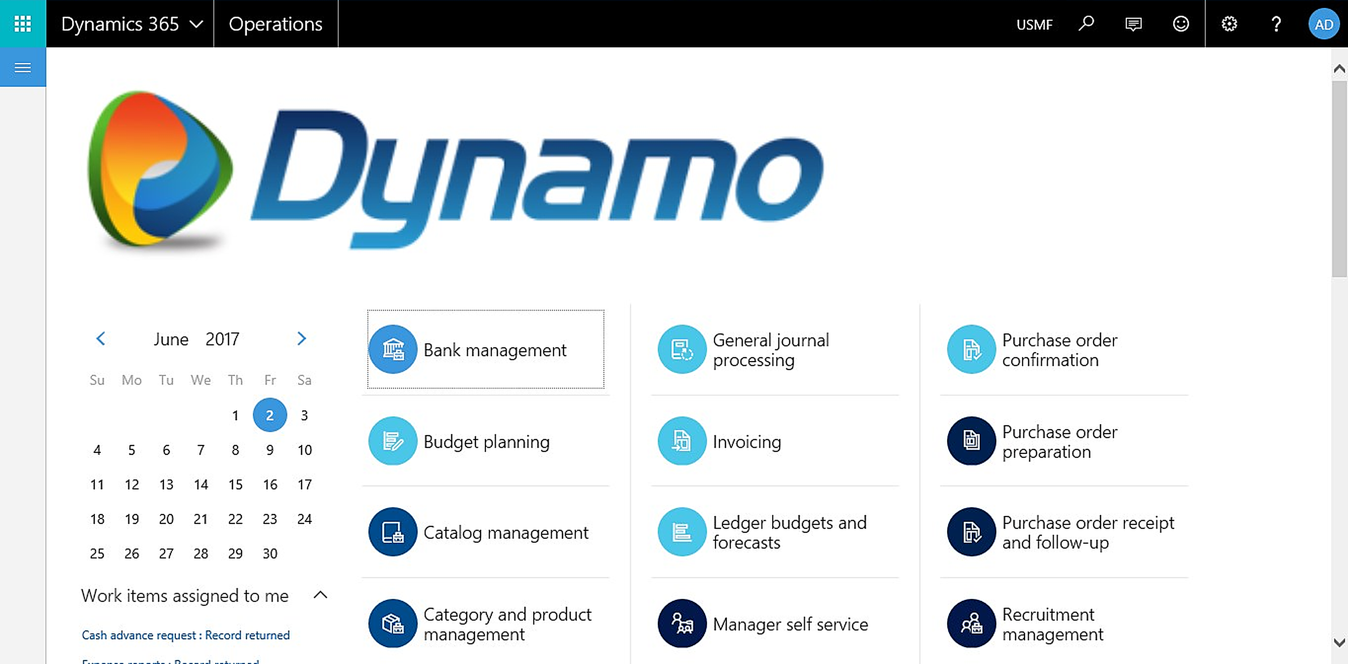 Dynamo workspace in Dynamics 365 Finance & Operations